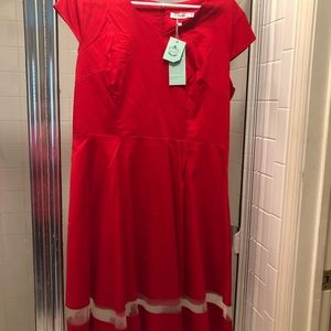 Red dress, xxl, cap sleeve, new with tags